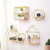 Geometric Hanging Wall Shelves