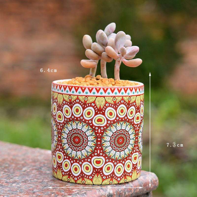 Geometric Mandala Flower Pot