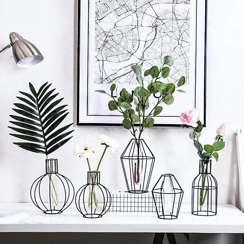 Geometric Nordic Iron Vases