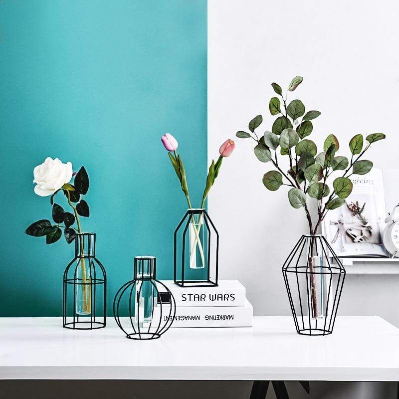 Geometric Nordic Iron Vases