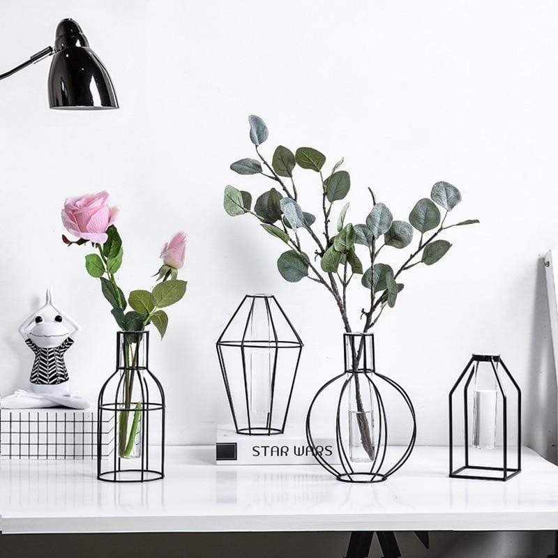 Geometric Nordic Iron Vases