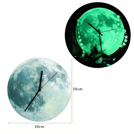 Glowing Moon Wall Clock