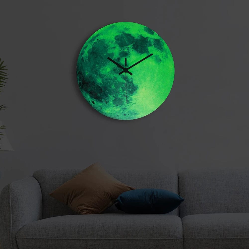 Glowing Moon Wall Clock