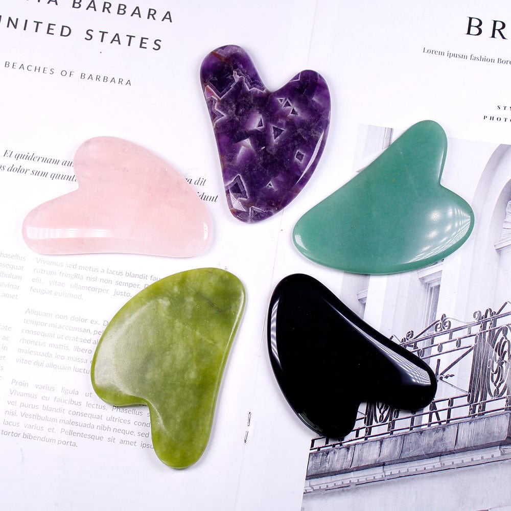 Gua Sha Heart Shaped Crystal Quartz