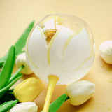 Hand Painted Floral Goblet Glass