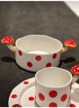 Hand Painted Mushroom Tableware