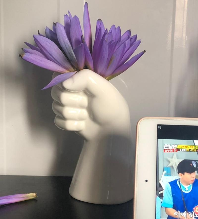 Hand Shaped Flower Vase