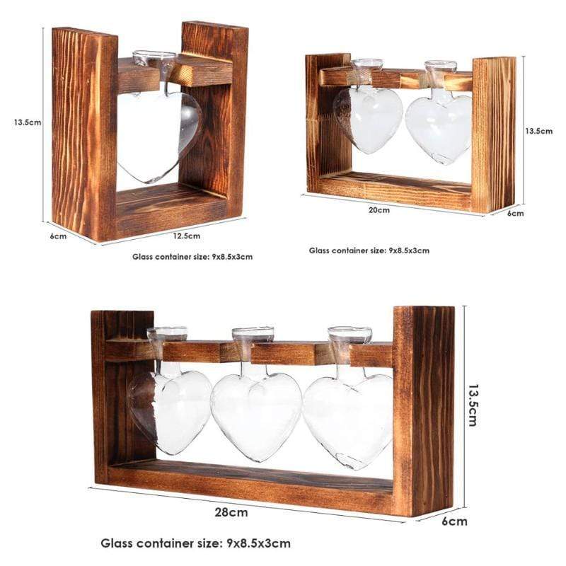 Heart Shaped Glass Bulbs Pot