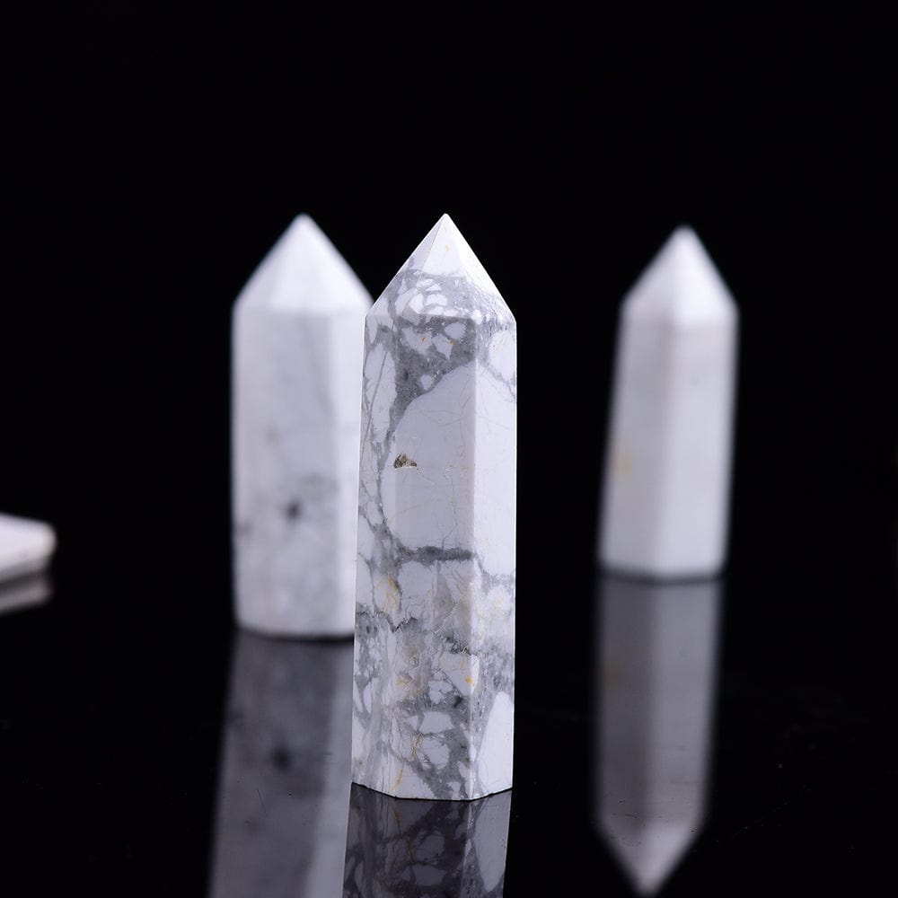 Howlite Crystal Point Tower
