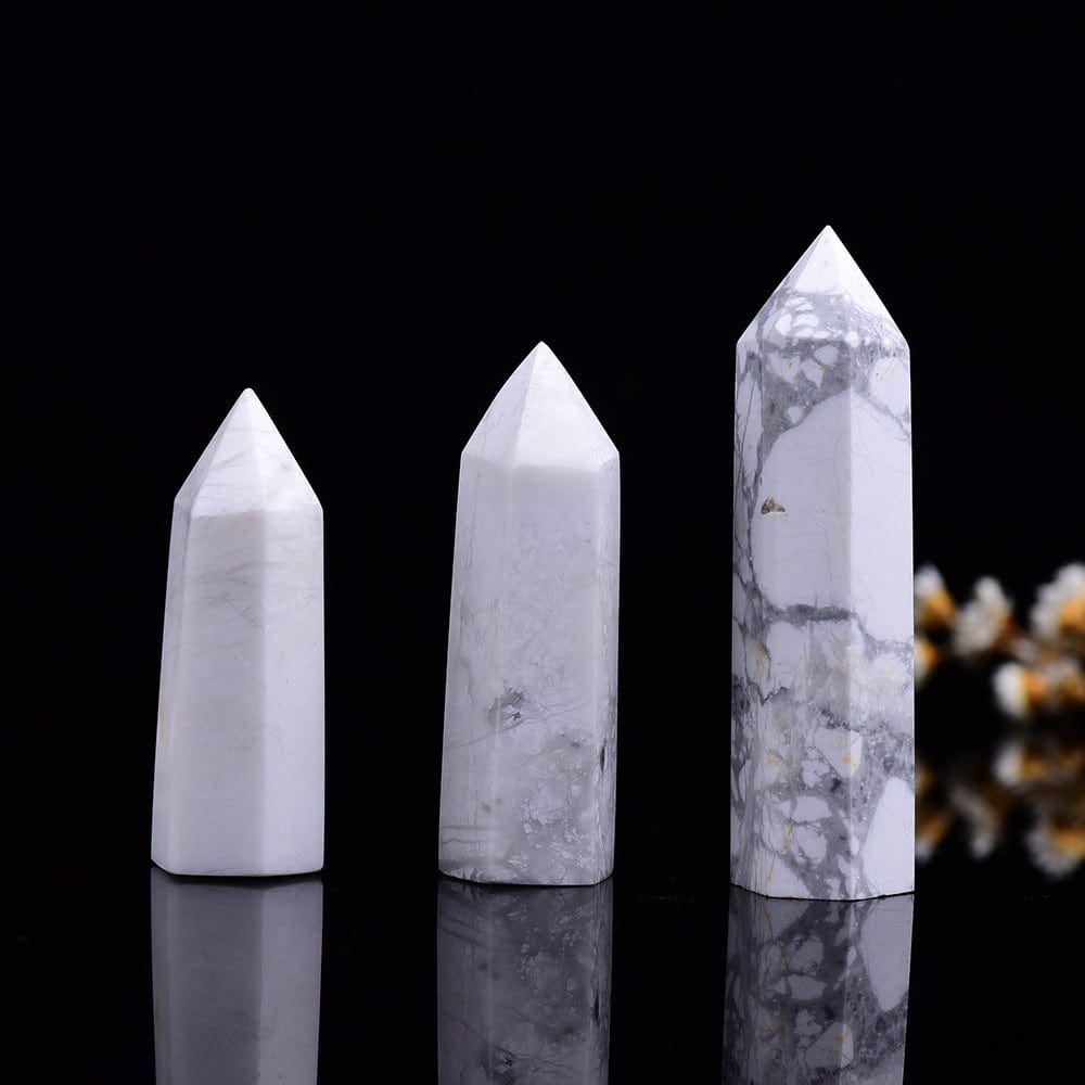 Howlite Crystal Point Tower