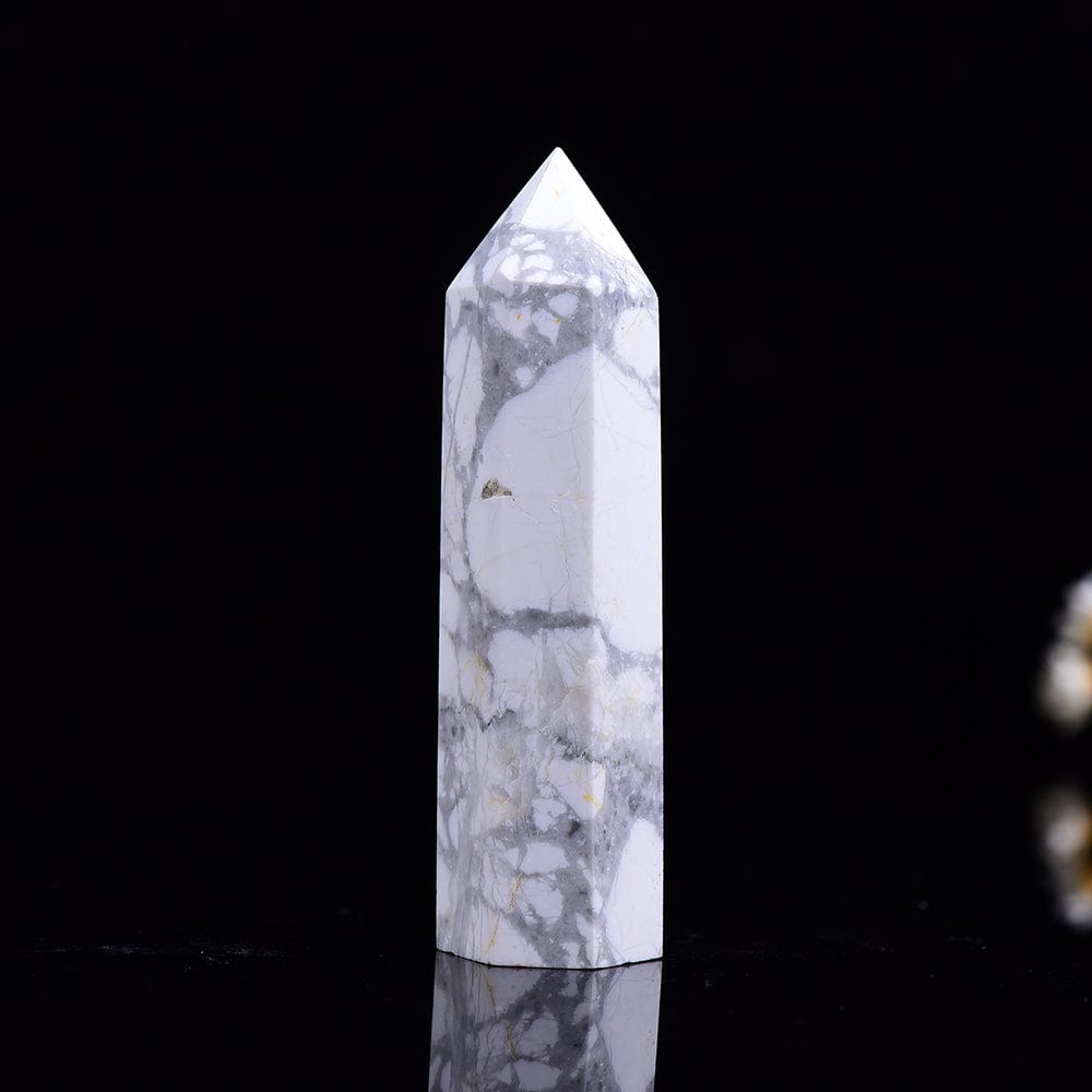Howlite Crystal Point Tower