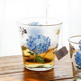 Hydrangea Glass Cup