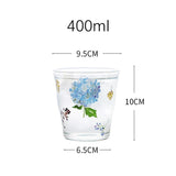 Hydrangea Glass Cup