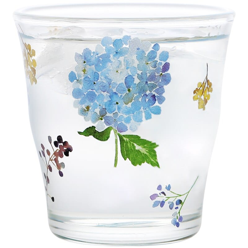 Hydrangea Glass Cup