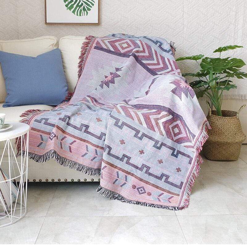 Indian Geometry Throw Blanket