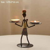 Handmade Figurines Metal Candlesticks