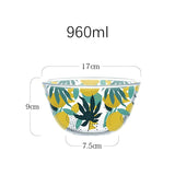 Lemon Garden Glass Bowl