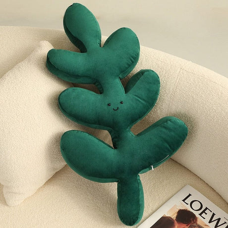 Monstera Leaf Plush Pillow