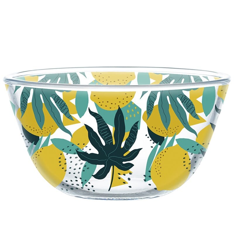 Lemon Garden Glass Bowl