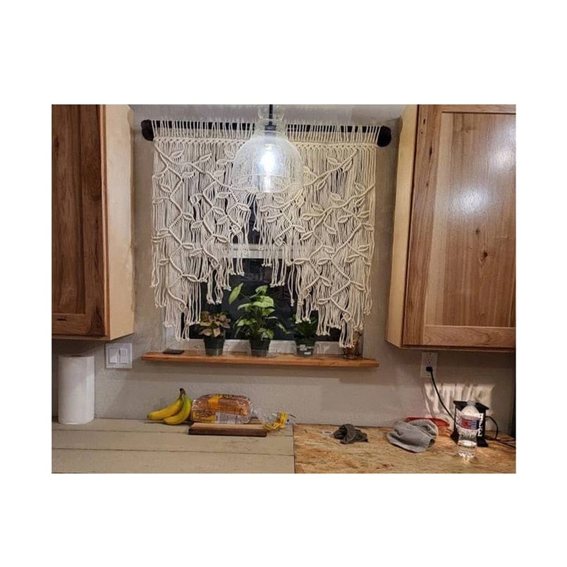 Macrame Leaf Curtain