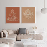 Mandala Buddha Lotus Canvas Posters