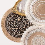 Mandala Embroidery Round Mat