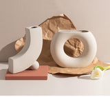 Minimalist White Flower Vases
