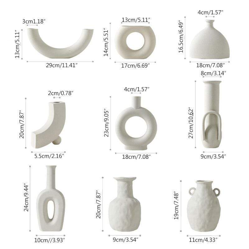 Minimalist White Flower Vases