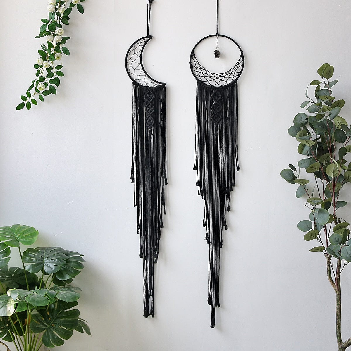 Sun And Moon Black Dream Catcher