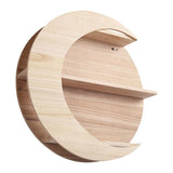 Moon Wooden Wall Shelf