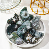 Moss Agate Crescent Moon Crystal