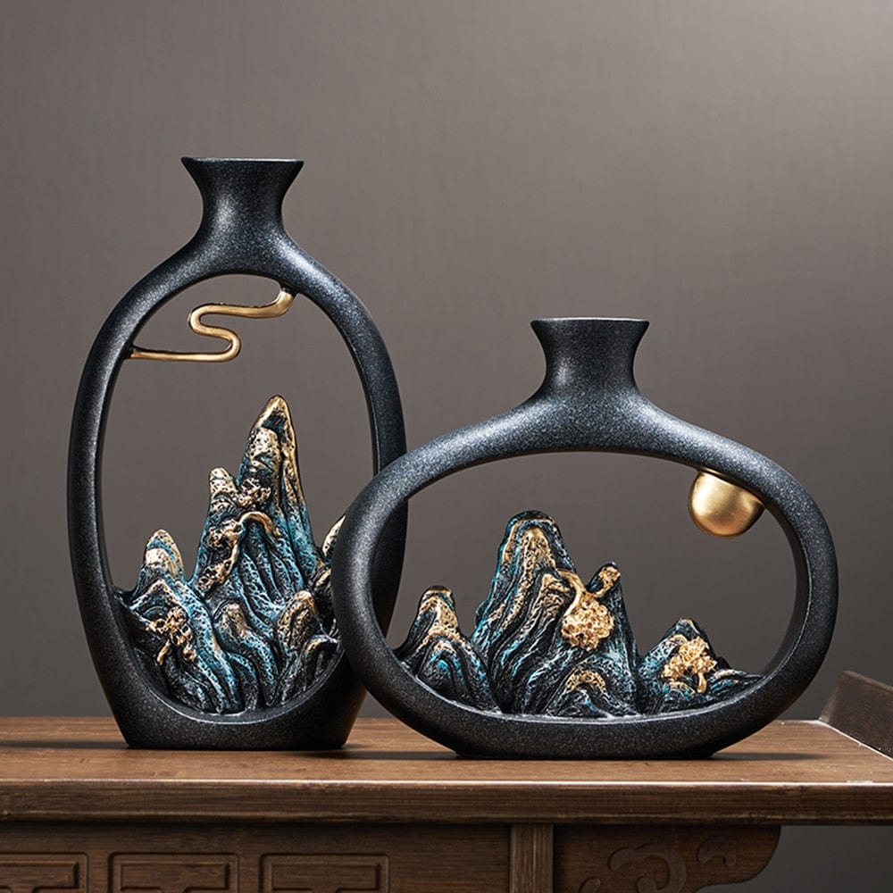 Mountains Feng Shui Wealth Vase