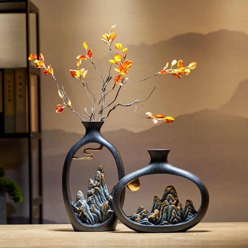 Mountains Feng Shui Wealth Vase