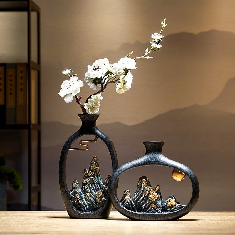 Mountains Feng Shui Wealth Vase