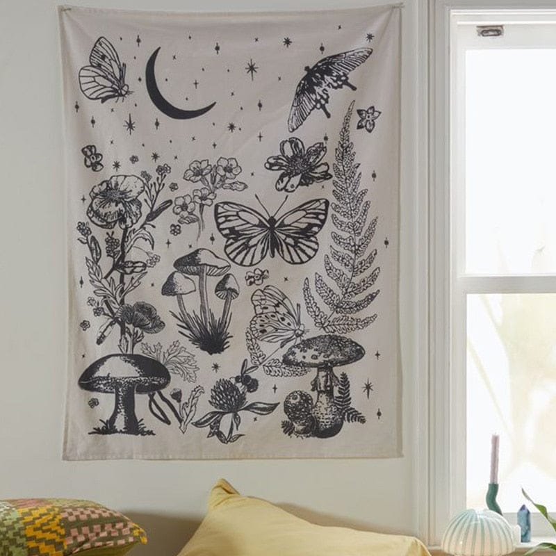 Mushroom Garden Tapestry