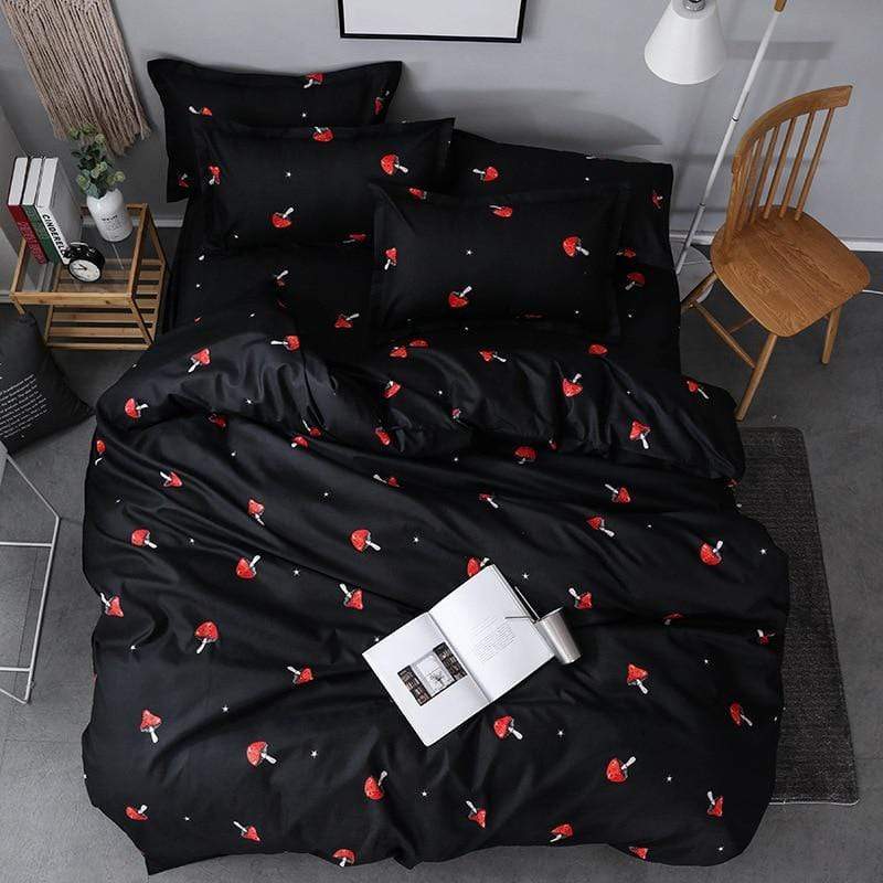 Mushroom Print Duvet Set 3pcs