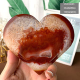 Natural Carnelian Stone Heart Carving