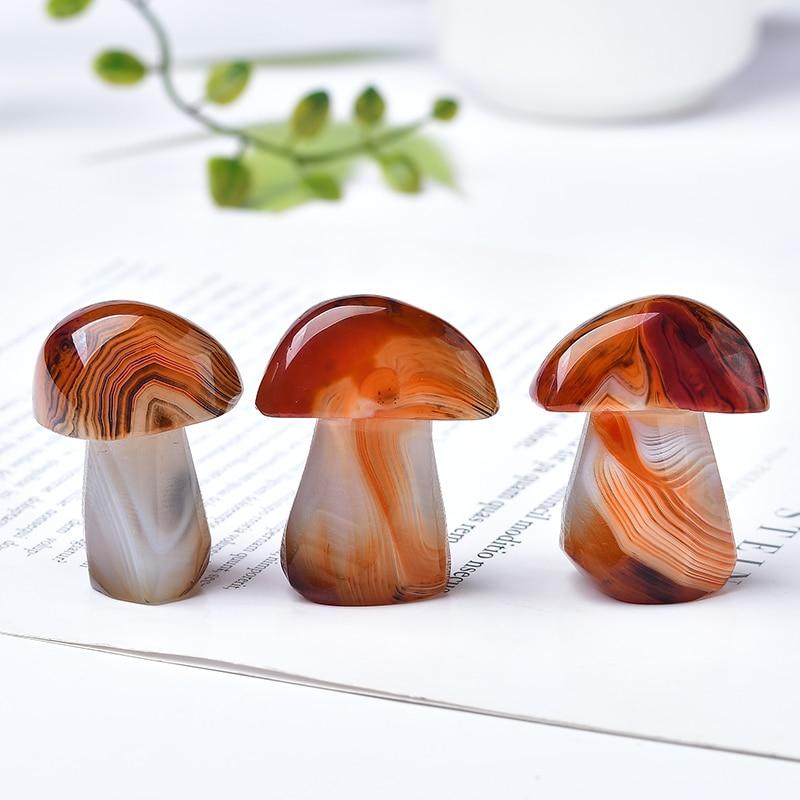 Natural Agate Crystal Mushroom