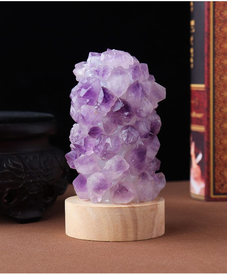 Natural Amethyst Crystal Lamp