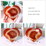Natural Carnelian Stone Heart Carving