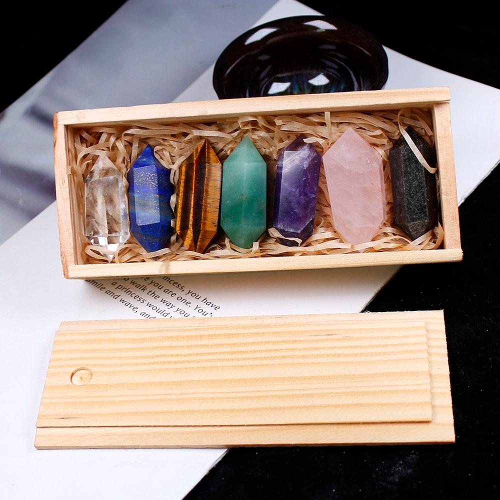 Natural Quartz Crystals Point Wand Gift Box