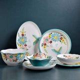 Nordic Style Floral Plates Set