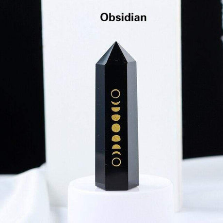 Moon Phases Natural Crystal Wands