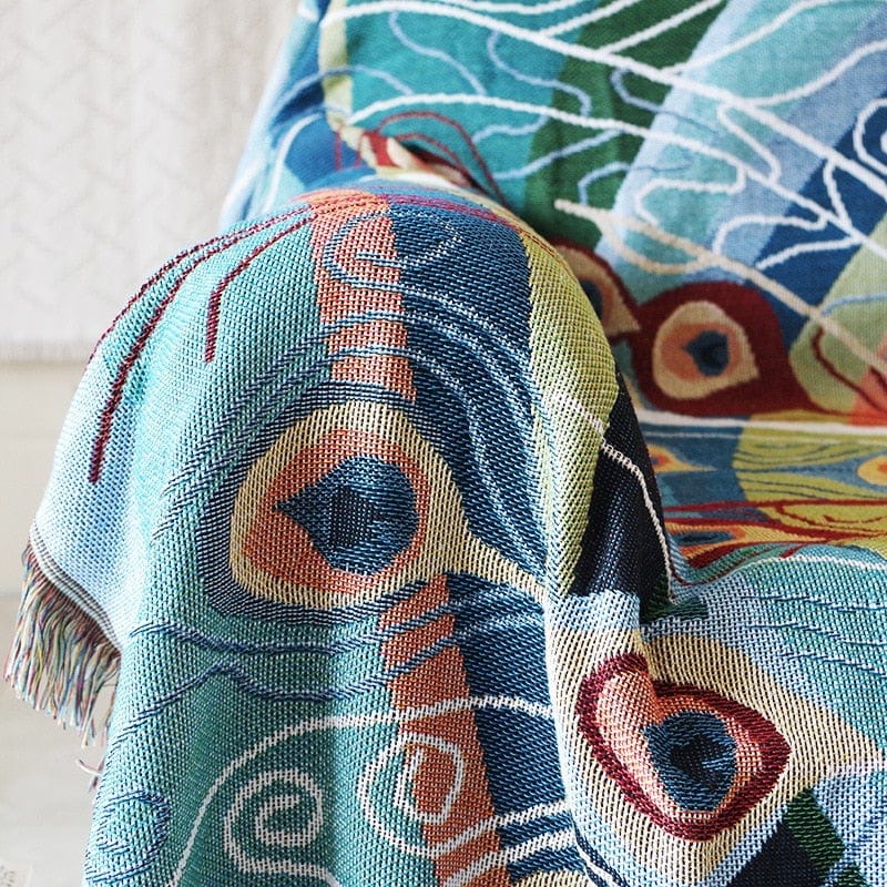 Peacock Throw Blanket