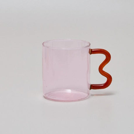 Handmade Wavy Ear Glass Mugs