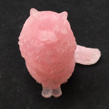 Natural Crystal Lady Cat Carving