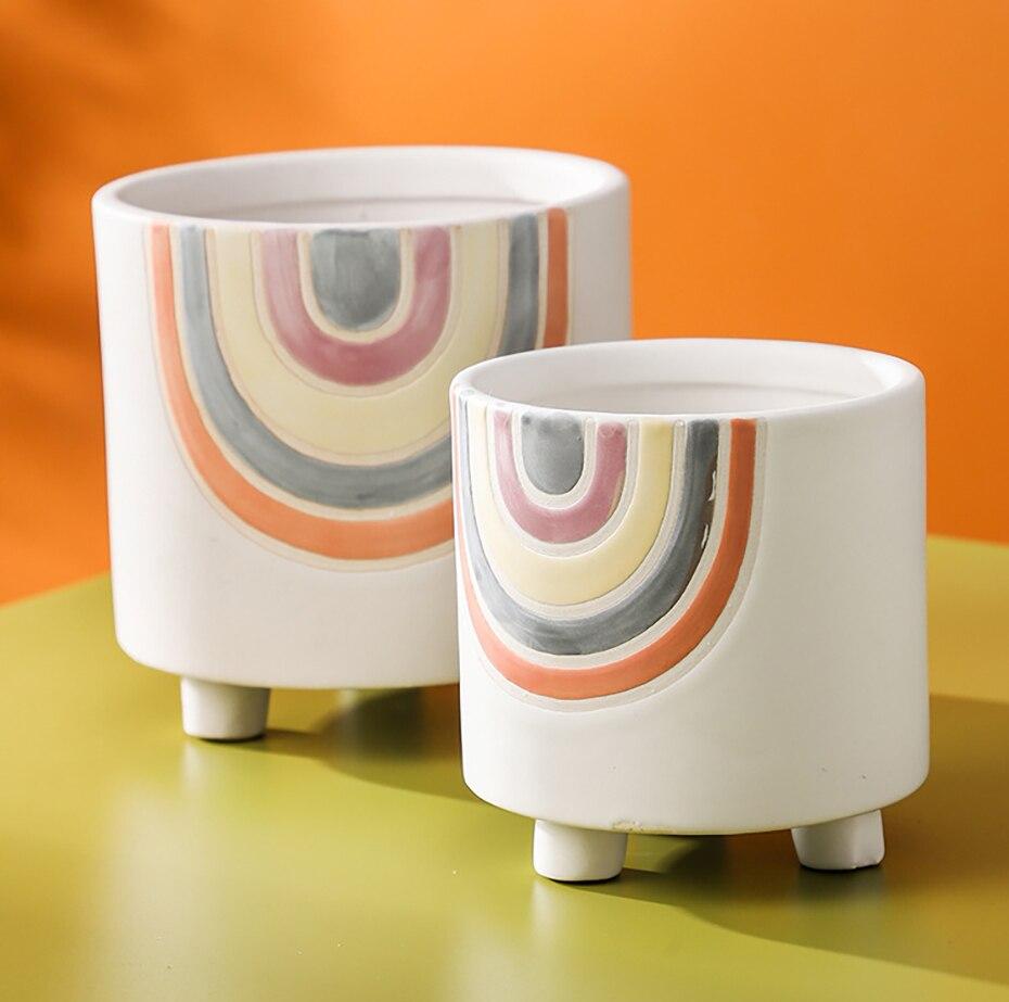 Rainbow Flower Pot