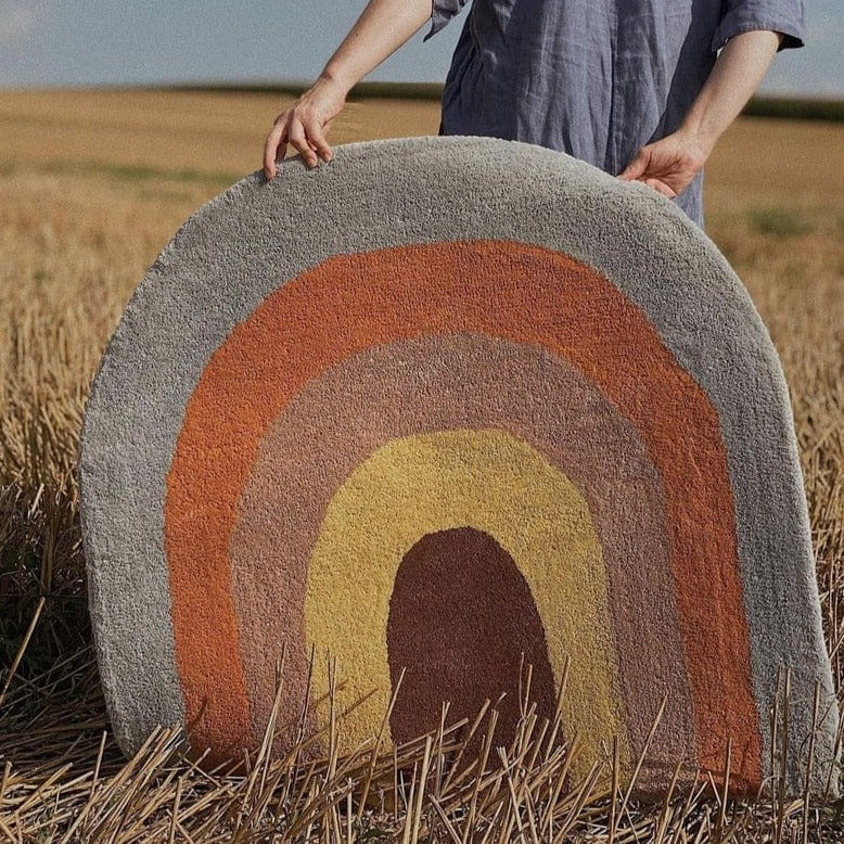 Rainbow Tasseled Rug
