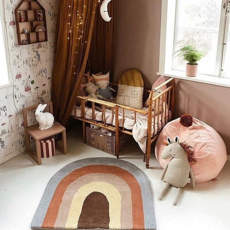 Rainbow Tasseled Rug