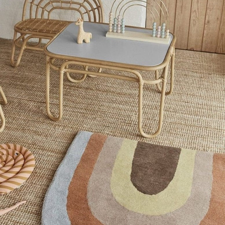 Rainbow Tasseled Rug